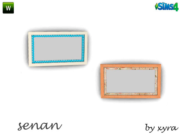 Sims 4 — Senan mirror by xyra332 — mirror, new mesh, is in 2 different colors. Belongs to set Senan