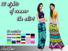 Sims 4 — 12 NIGHTS OF SUMMER SKIRT by JoutSims — Maxis' skirt recolored in 12 versions. Thank you! 