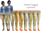 Sims 4 — Golddust Leggings by Starz — 6 gold/metallic leggings for your sims. Pair with a cozy sweater or a comfy