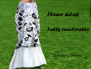 Sims 3 — Flowery Fishtail Skirt by Lynxotic — A long fishtail -shaped skirt with flower details for your adult female
