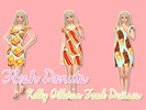 Sims 4 — [Flesh Donuts] Kelly Gilleran Food Dresses by FleshDonuts — Here are a pack of eight dress recolours using food