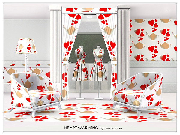 Sims 3 — Heartwarming_marcorse by marcorse — Themed pattern: clouds of hearts rising from the teapot - how heartwarming!