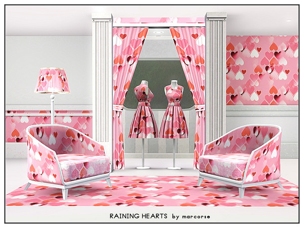 Sims 3 — Raining Hearts_marcorse by marcorse — Themed pattern - showers of pretty pink hearts.