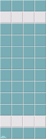Sims 2 — Atomic tile wall aqua 4 by Liesanne — New atomic tile wall to mix and match with the Maxis tile floors or my