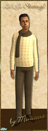 Sims 2 — Let's Go Skating! - In Cream by minicart — Smart cream outerwear for your adult male Sim.
