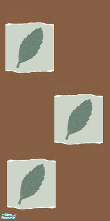 Sims 2 — torn leaf 2 by skinflin — brown fawn wall with leaf patterns..