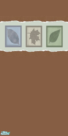 Sims 2 — 3leaves  by skinflin — brown fawn wall with leaf patterns..