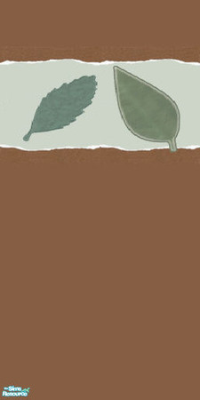 Sims 2 — 2leaves by skinflin — brown fawn wall with leaf patterns..