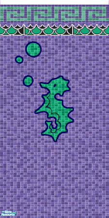 Sims 2 — Perfect Purple Pool Wall 6 by ToreySim — It's not pink, it's not blue, it's purple, a blending of traditional