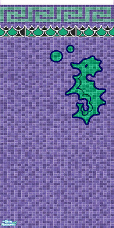 Sims 2 — Perfect Purple Pool Wall 2 by ToreySim — It's not pink, it's not blue, it's purple, a blending of traditional