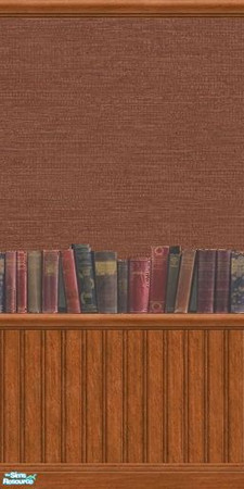 Sims 2 — Ooh La Library set  in brown by tamlfra — Even if your sims don't like to read, they can still surround