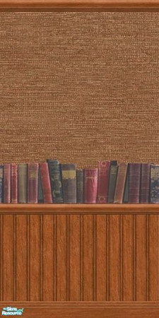 Sims 2 — Ooh La Library set  in tan by tamlfra — Even if your sims don't like to read, they can still surround themselves