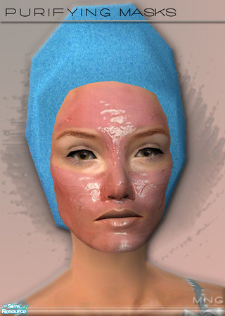 Sims 2 — Purifying Face Mask -  Hot Sauna by IcedMango — A self-heating, red clay Sauna Mask that warms on contact with