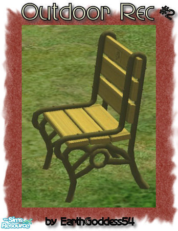 Sims 2 — Outdoor Rec #2 - Chair (Yellow) by EarthGoddess54 — Part of the Outdoor Rec #2 set - matches my Flowers Galore
