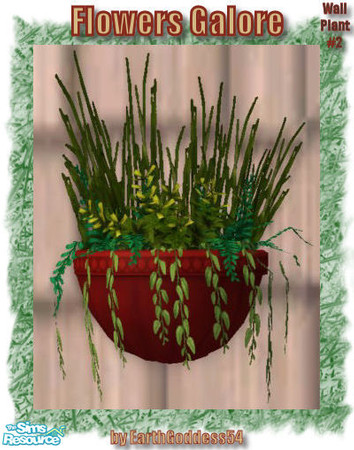 Sims 2 — Flowers Galore - Wall Plant 02 by EarthGoddess54 — Part of the Flowers Galore plant set. Matches the upcoming