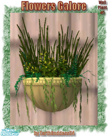 Sims 2 — Flowers Galore - Wall Plant 01 by EarthGoddess54 — Part of the Flowers Galore plant set. Matches the upcoming
