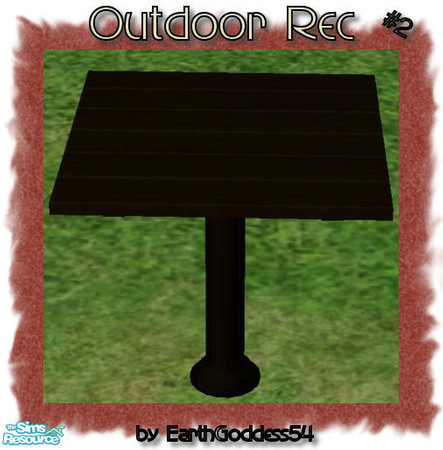 Sims 2 — Outdoor Rec #2 - Outdoor Table (Black) by EarthGoddess54 — Part of the Outdoor Rec #2 set - matches my Flowers