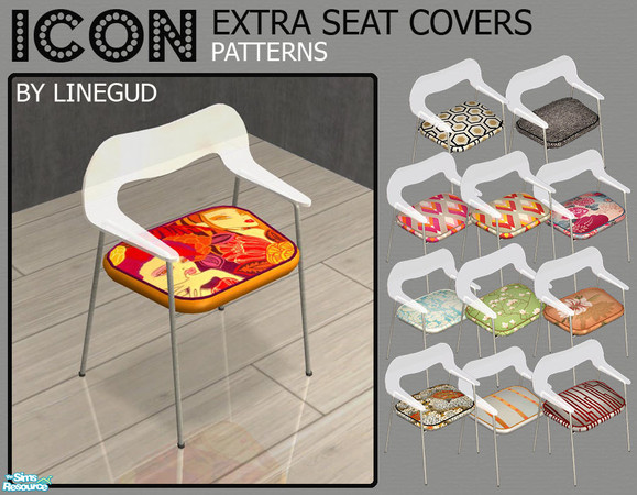 Sims 2 — Icon - Extra seat cover - Pattern  by linegud — Extra seat covers for my Icon chair.