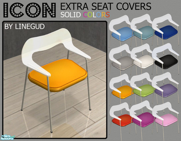 Sims 2 — Icon - Extra seat covers - Yellow by linegud — Extra seat covers for my Icon chair.