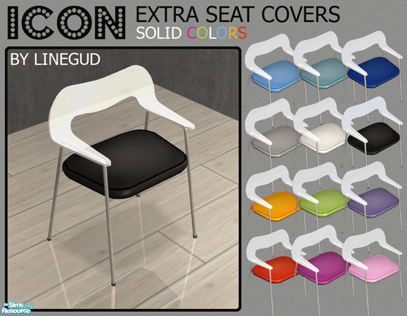 Sims 2 — Icon - Extra seat covers - Black by linegud — Extra seat covers for my Icon chair.
