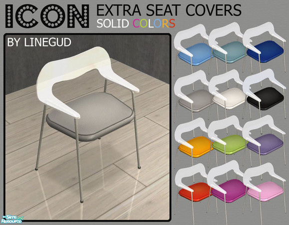 Sims 2 — Icon - Extra seat covers - Grey by linegud — Extra seat covers for my Icon chair.