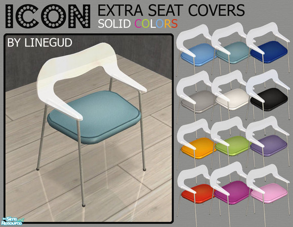 Sims 2 — Icon - Extra seat covers - Teal by linegud — Extra seat covers for my Icon chair.