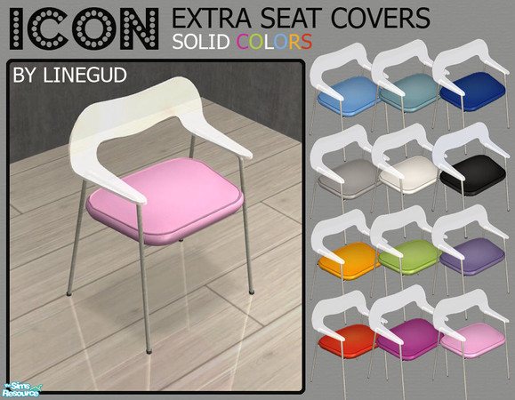 Sims 2 — Icon - Extra seat covers - Light pink by linegud — Extra seat covers for my Icon chair.