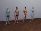 Sims 4 — Mannequin realistic skintone(default replacement)) by vojehobuw — Male an female skins for yellow realistic