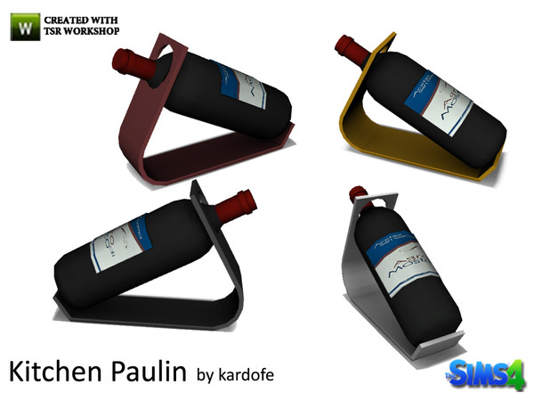Sims 4 — kardofe_Kitchen Pauline_Bottle rack by kardofe — Bottle of must, alcohol-free, with metal bottle rack, in four