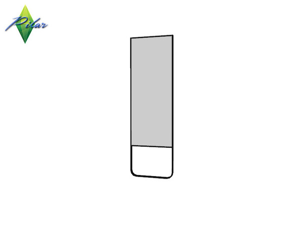 Sims 4 — Calligraphik Mirror by Pilar — Calligraphic trend: modern, graphic, structured