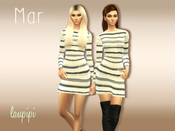 Sims 4 — Mar by laupipi2 — New dress! -Short dress -Long sleeve -One colour option Enjoy 