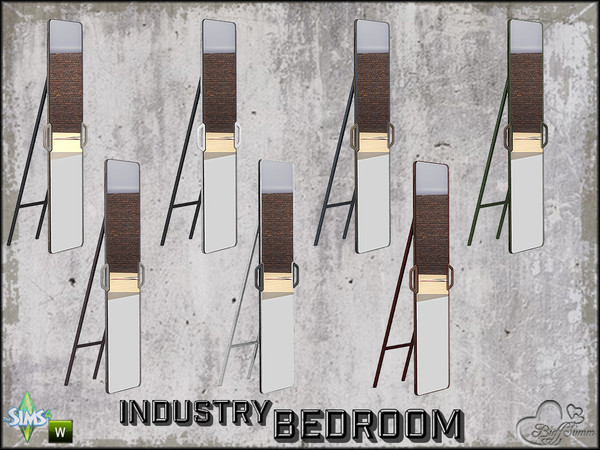 Sims 4 — Bedroom Industry Floormirror by BuffSumm — Part of the *Industry Series*