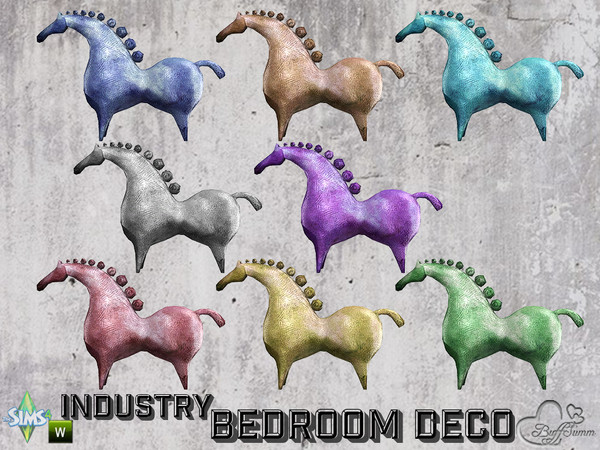 Sims 4 — Bedroom Industry Deco Horse (handmade) by BuffSumm — Part of the *Industry Series*