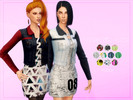 Sims 4 — Voice - Dress With Jacket - Cool Kitchen Needed by lancangzuo1142 — EA mesh edit. 10 patterns. Cool Kitchen
