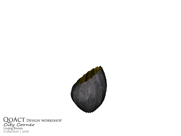 Sims 3 — City Serrated Convex Vase by QoAct — Part of the City Corner Living Room QoAct Design Workshop | 2016 Living