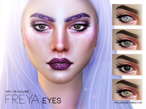 Sims 4 — Freya Eyes N111 by Pralinesims — Glittery eyes in 25 colors