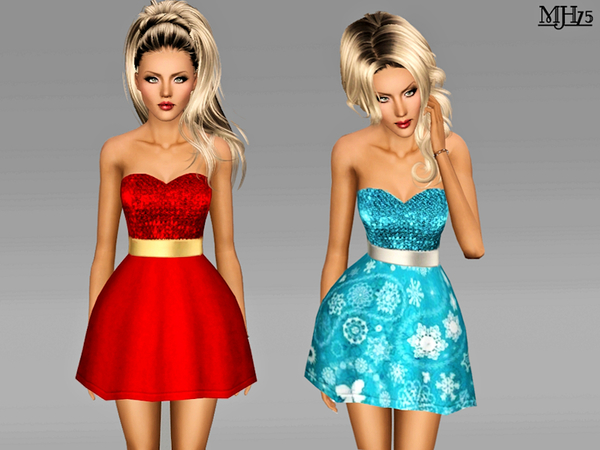 The Sims Resource - S3 Shimmer Dress