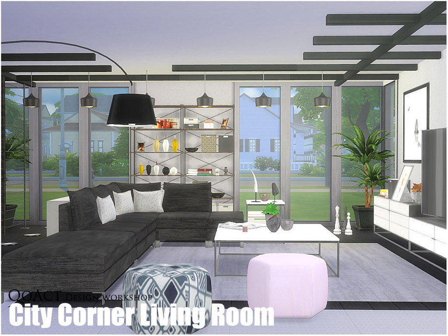 The Sims Resource - City Corner Living Room