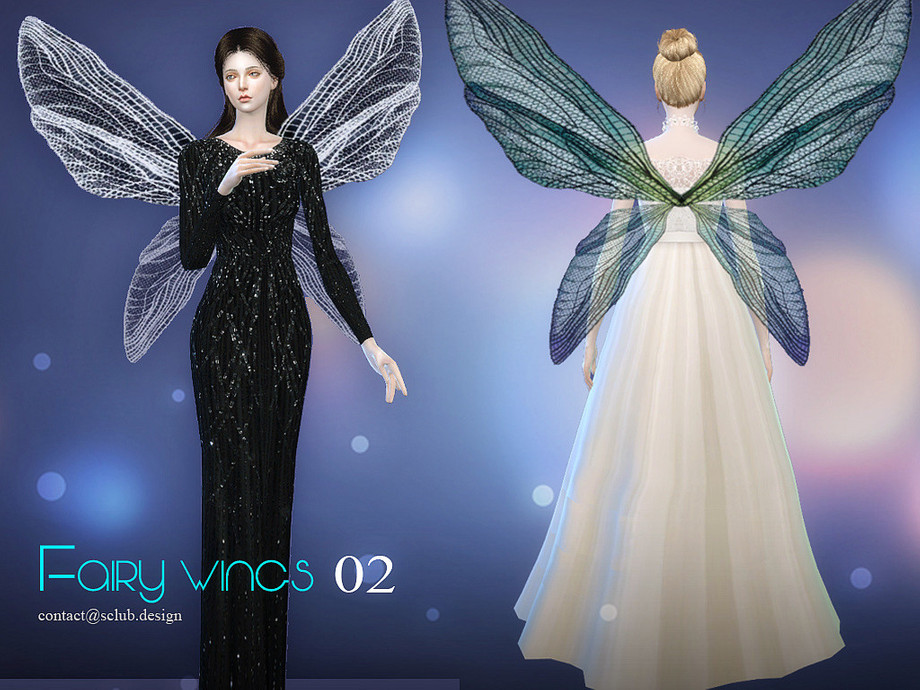 Sims 4 - S-Club LL ts4 Fairy wings 02 by S-Club - Fairy wings 02 for ...