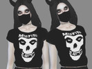 Sims 4 — Female Misfits Band Shirt - mesh needed by LegionOfTheSkies — I had no luck finding a Misfits band shirt for