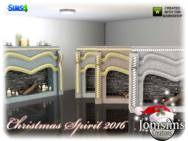 Sims 4 — christmas spirit 2016 decorated fireplace by jomsims — christmas spirit 2016 decorated fireplace