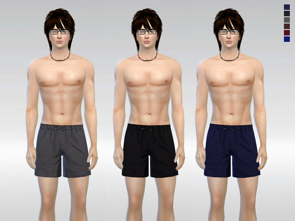 Sims 4 — Dual Swim Sports Short by McLayneSims — Standalone item 6 Swatches No recoloring Please don't upload my works to