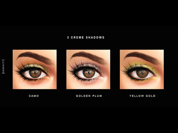 Sims 4 — 3 Creme Shadows [KYLIE HOLIDAY BUNDLE] by serenity-cc — HQ COMPATIBLE CUSTOM THUMBNAILS