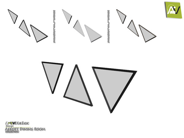 Sims 4 — Abbott Triangle Mirrors by ArtVitalex — - Abbott Triangle Mirrors - ArtVitalex@TSR, Dec 2016