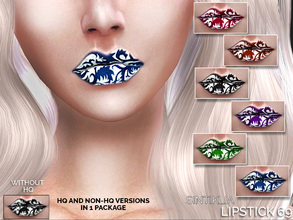 Sims 4 — Sintiklia - Lipstick 69 by SintikliaSims — Lace winter lipstick HQ(6 colors) and non-HQ versions(6 colors) If