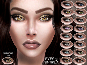 Sims 4 — Sintiklia - Eyes 30 by SintikliaSims — 16 colors HQ texture For all genders and ages Find in costume make up