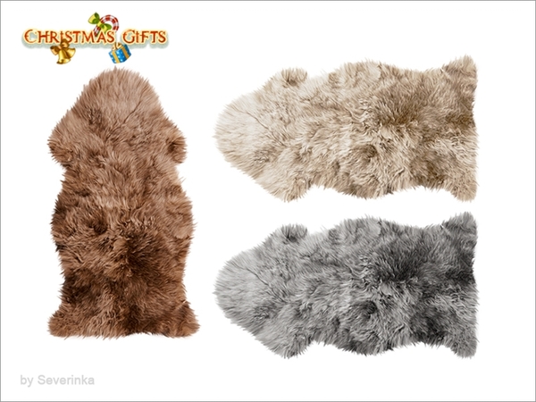 Sims 4 — [Christmas Bedroom] - fur rug by Severinka_ — Fur rug From the set of 'Christmas bedroom' 3 colors 