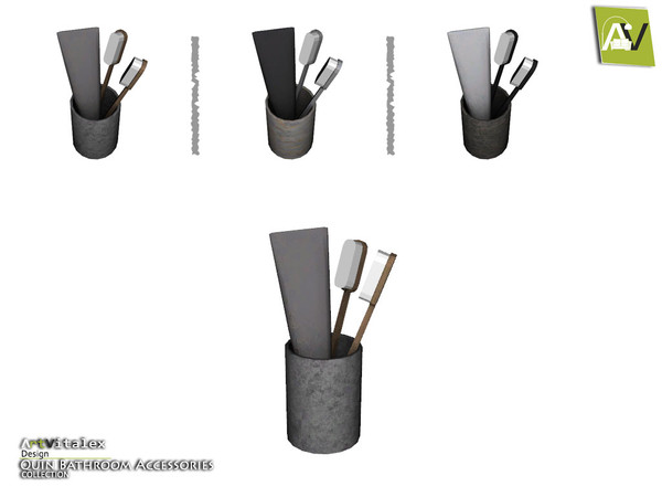 Sims 4 — Quin Toothbrush Tumbler by ArtVitalex — - Quin Toothbrush Tumbler - ArtVitalex@TSR, Jan 2017