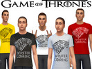 Sims 4 — Game of Thrones Tee-shirt (Stark) by supastastatus — Winter is coming... Wear your house sigil with pride. These