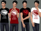 Sims 4 — Game of Thrones Tee-Shirt (Targaryen) by supastastatus — Wear your Targaryen Sigil with honour and pride.